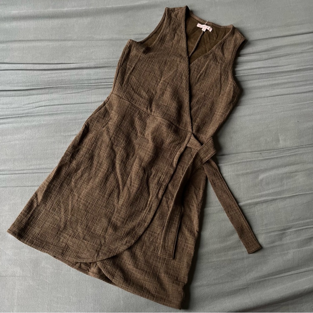 Madewell Wrap Dress in Olive